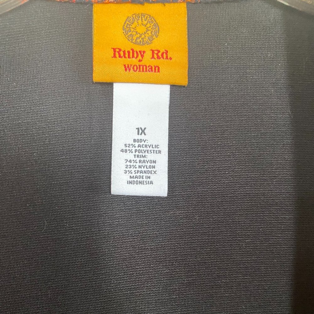 RUBY ROAD Open Front Cardigan - Picture 8 of 14